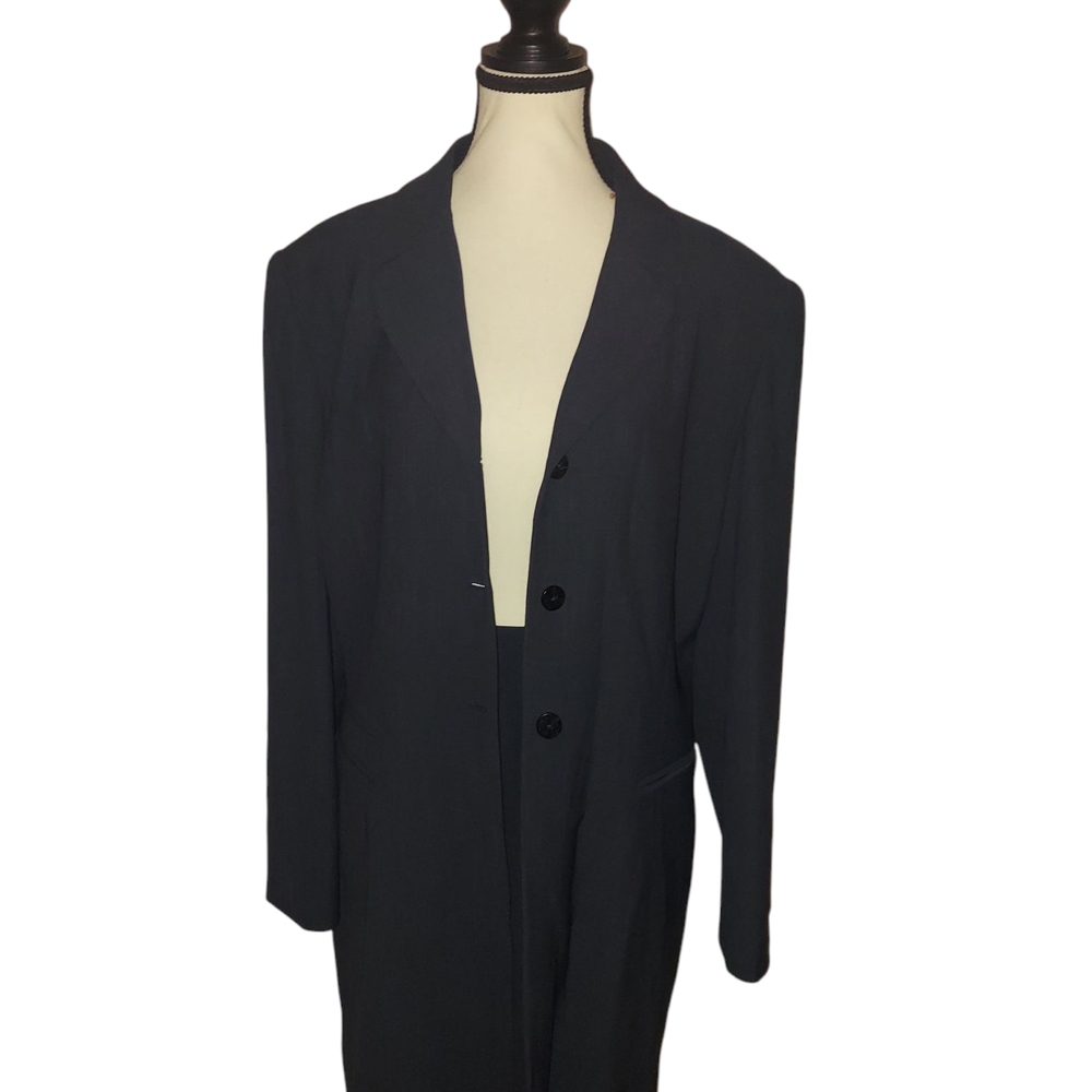 Larry Levine Women's Blue Skirt Set w/ Classic Tailored Blazer